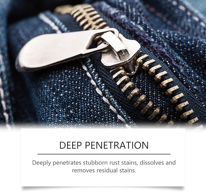 Fabric Rust Remover For Clothes, Strong And Effective Rust Stain Remover For Fabric, Garments & Washable Textiles, 3.38 FL.OZ