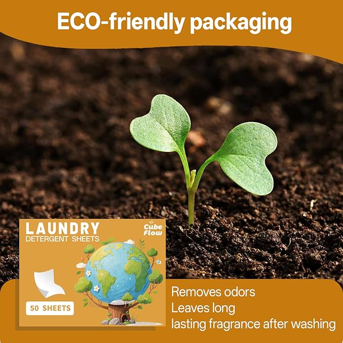 Linen Scented Laundry Detergent Sheets | 100 Loads | Natural Freshness & Deep Cleaning | Liquidless, Pre-Measured Eco Sheets | Plastic-Free, Hypoallergenic & Travel Friendly