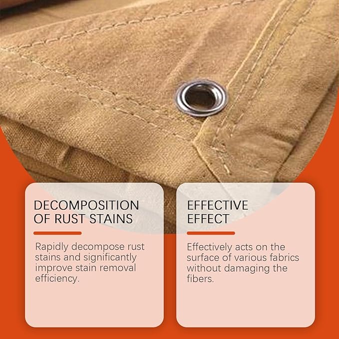 Fabric Rust Remover For Clothes, Strong And Effective Rust Stain Remover For Fabric, Garments & Washable Textiles, 3.38 FL.OZ