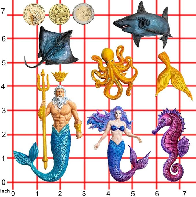 Mermaid and Sea Creatures Clay Molds for Crafts