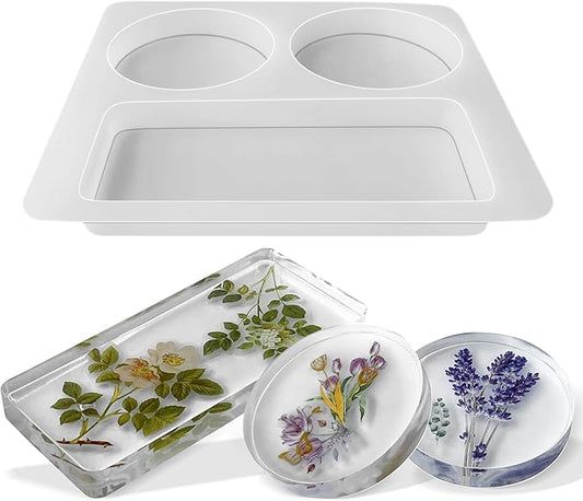 Deep Round Silicone Coaster Molds - Extra Deep Resin Coaster Kit