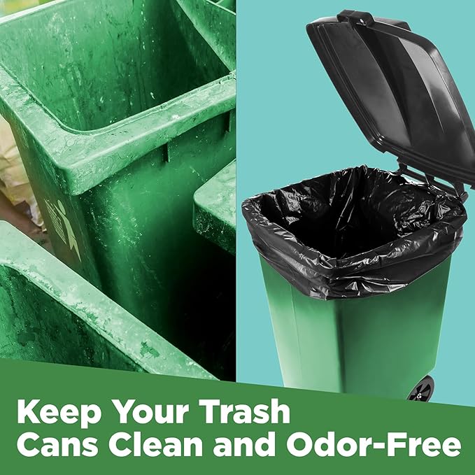 ToughBag 95-96 Gallon Trash Bags Heavy Duty, Black Garbage Bags (50 COUNT) Extra Large 90, 95, 96, 100 Gallon Can Liners - Made In USA