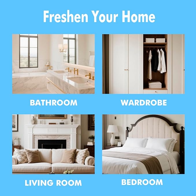 Air Freshener for Home, 2 Pack, 2 Refill, Ocean Scent, Odor Eliminator, Up to 120 Days, Cactus-shaped Freshener for Closet Bathroom, Cute Home Decor, White and Green