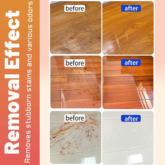 Tile Cleaner, Original Floor Cleaner, Heavy Limpa Pisos, Deep Cleaning Multipurpose Powerful Stain Removing Liquid for Floors, Bathroom Shower, Kitchen (1, 2 PCS)