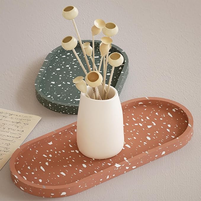 3Pcs Silicone Molds for Resin Casting Tray Molds Oval Resin Molds Silicone Pallet Round Molds