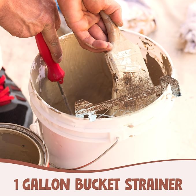 Landhoow 24 Pcs Paint Roller Grid for 1 Gallon Buckets, Paint Screen Strainer 4 Sided Metal Bucket Grid, Silver