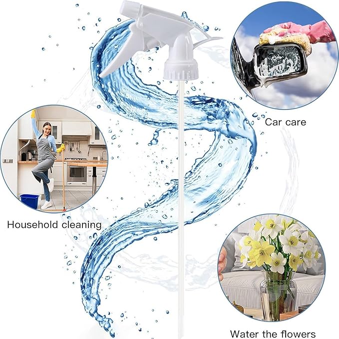 30 Pack Spray Bottle Nozzles, Heavy-Duty Stream Trigger Spray Nozzle Replacement Parts Adjustable Head Sprayer with Mist Stream Sprayer Fits 8oz /16oz Spray Bottles Round 28/400 Neck Bottles