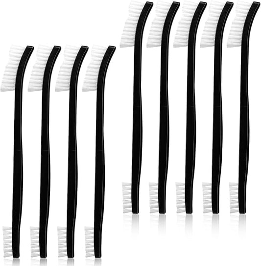 9Pcs Double-Ended Cleaning Brushes Set Nylon All Purpose Clean Brush Small Detailing Crevice Brush Mini Stiff Bristles Brushes for Kitchen Sink Bathroom Gaps Corner Small Space