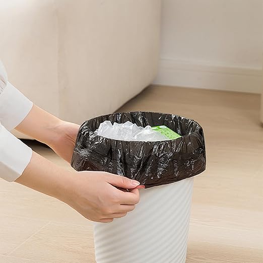 Small Trash Can - Plastic Waste basketbin for Office,Home,Bathroom,Kitchen - 1.8 Gallon - White