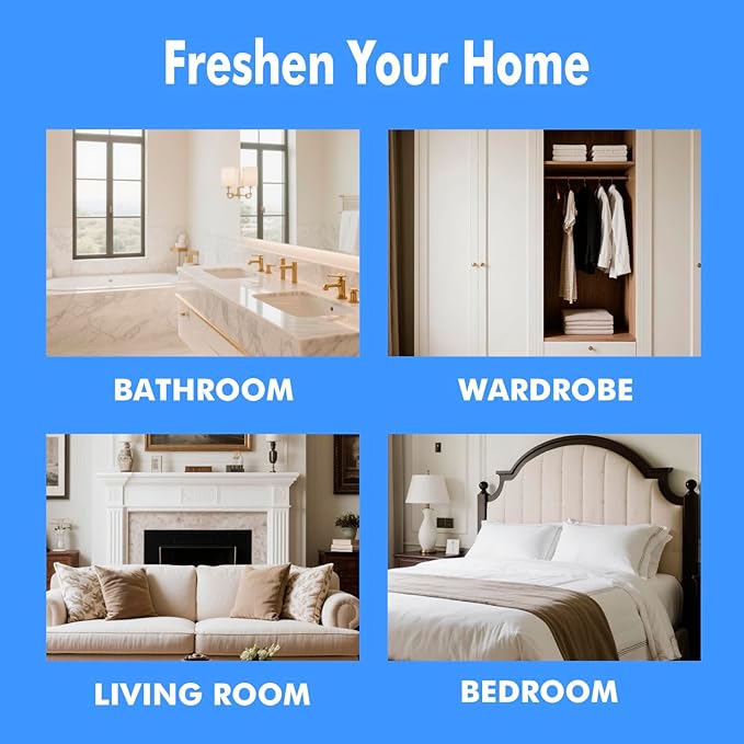 Air Freshener for Home, 2 Pack, 2 Refill, Linen Scent, Odor Eliminator, Up to 120 Days, Cactus-shaped Freshener for Closet Bathroom, Cute Home Decor, White