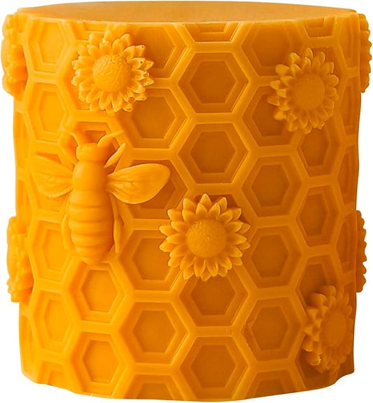 Honeycomb Silicone Cylinder Mold for Resin Casting & Candle Making