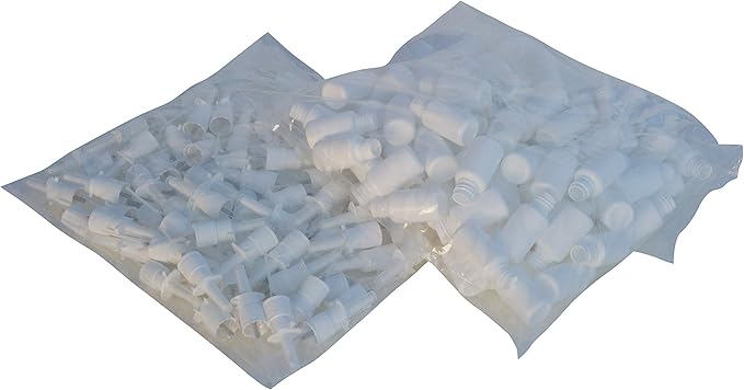 100-Pack 20 ml Nasal Spray Bottle Mist Sprayer - Empty Refillable White Plastic Spray Bottles - Reusable Nose Sprayer for Nasal Medications
