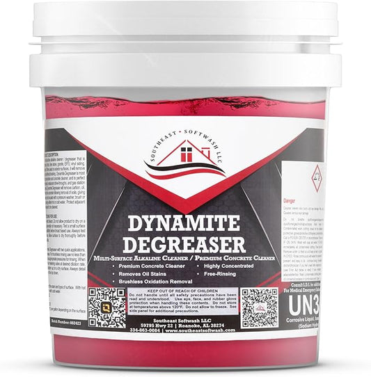 Dynamite Degreaser - Commercial Grade Degreaser for Oil Stain Removal, Concrete Dumpster Pads, Gas Station Cleaning (5)
