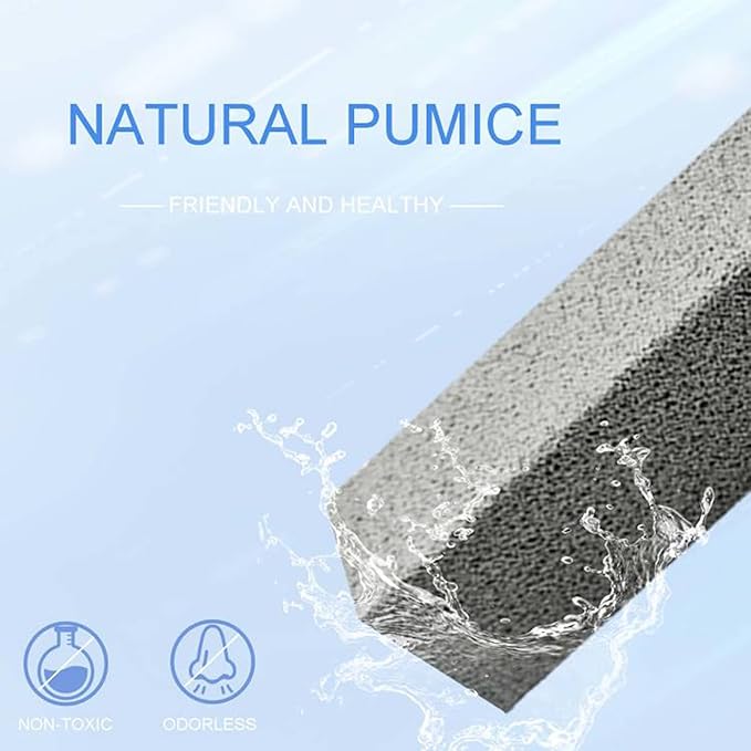 [8 Pack] Pumice Stone for Toilet Bowl Cleaning with Handle, Pumice Stone Toilet Cleaning Brush, Also Removes Limescale, Calcium Buildup and Hard Water Rings