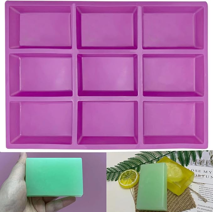 Rectangle Silicone Soap Mold 4oz Large Soap Molds for Soap Making,Rectangle Silicone Mold for Soap