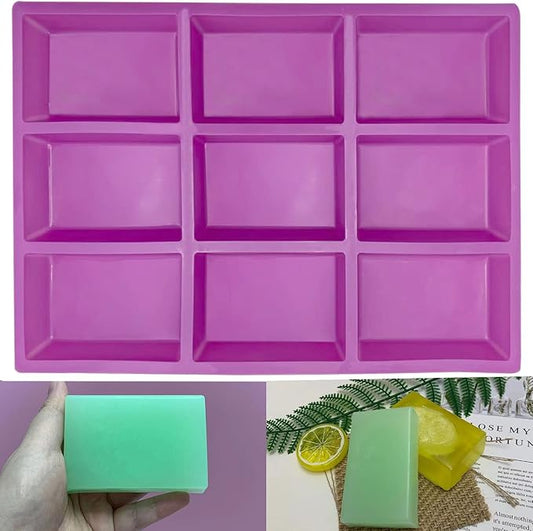 Rectangle Silicone Soap Mold 4oz Large Soap Molds for Soap Making,Rectangle Silicone Mold for Soap