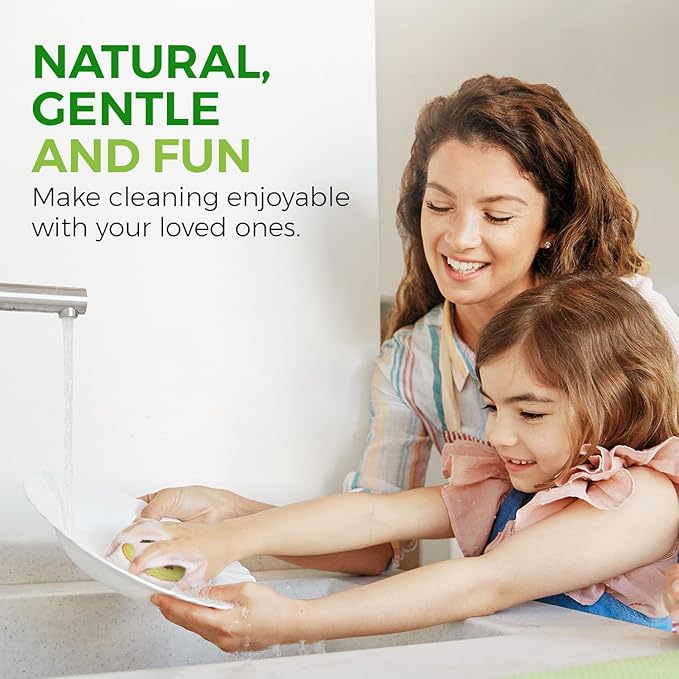 Biodegradable Cellulose Compressed Sponges Bulk - Fruit Shaped Kitchen Pack of 8 - Eco Friendly, Odor Free, Natural, Pop Up Compostable Scrubbers for Washing Dishes