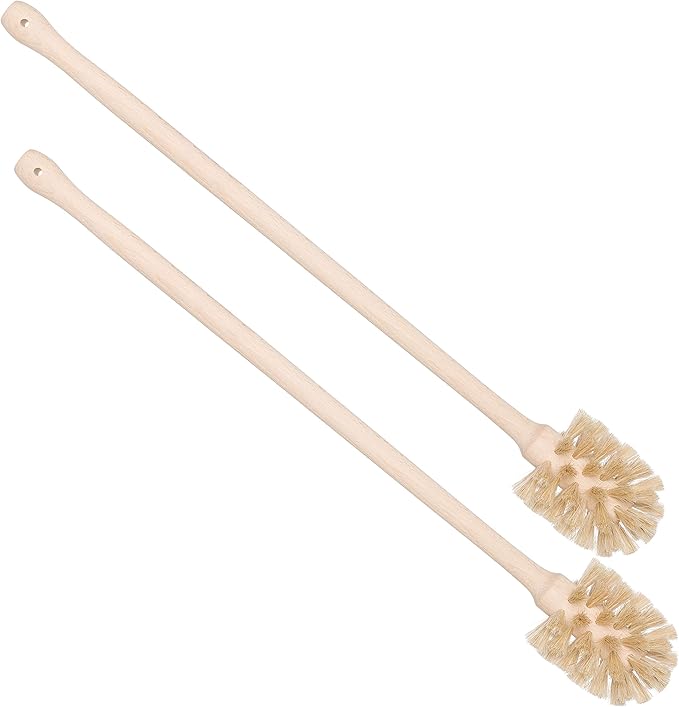 REDECKER Extra Long Bottle Brush Cleaner - Horsehair and Beechwood Handle for Vases, Pitchers, Mugs, and Baby Bottles, 16-1/2 Inch, Dense Natural Bristles - Long Handle Horse Hair Brushes