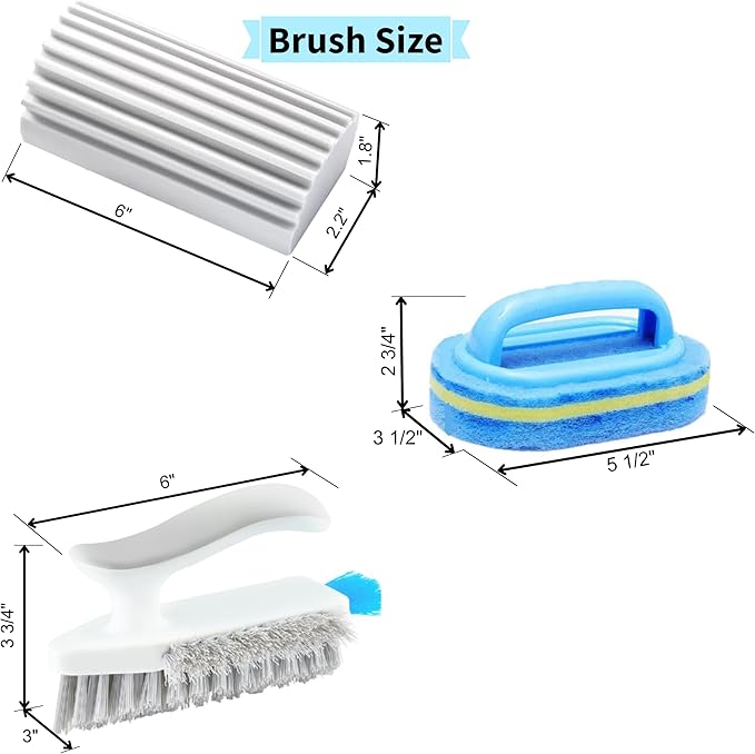 Elkanah Cleaning Brushes for Household use Small Cleaning Brushes for Small Spaces Sink Bathroom Deep Cleaning Supplies Set of 10