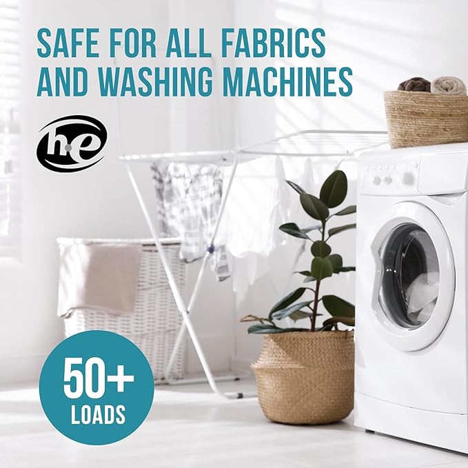 Mozi Wash Laundry Detergent Liquid, Unscented, 50+ Loads, Concentrated, Non toxic, Plant Based Enzyme Cleaner, Phosphate & Paraben Free, Long Lasting Luxury Clean, Scent Free, 32 oz Recyclable Bottle