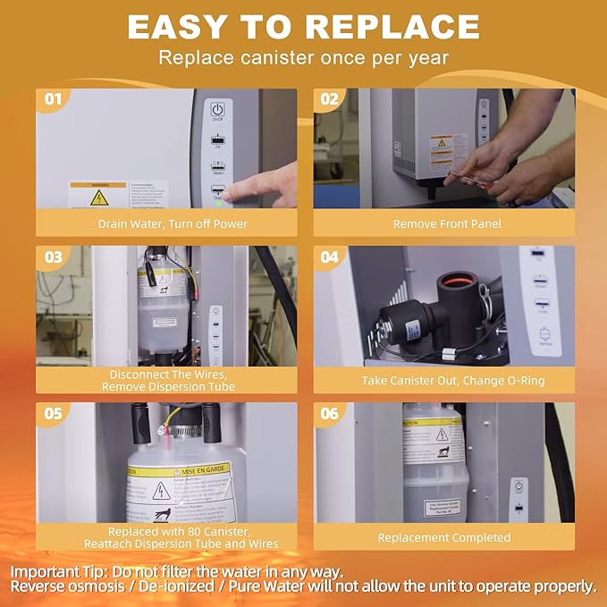 80 Steam Canister Substitute for Aprilaire 800 Replacement Canister(OEM), 80 Canister for Aprilaire Humidifiers 800 801 865 866, Steam Canister Part No. 80 Replace for Aprilaire 800 Canister 2 Pack