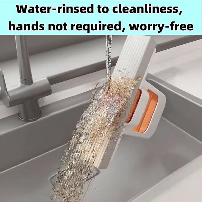 Mini Foldable Desktop Mop, Sponge Wet & Dry Mop, Portable Lazy Self-Squeeze, No Hand Wash for Bathroom, Kitchen, Desktop, Glass, Living Room, Car (2-Pack+6 Pads+3 Hooks)