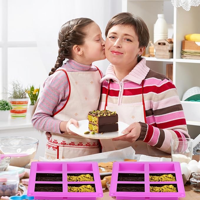 Juome 12 Cavities Chocolate Bar Mold Deep - Thick Deep Chocolate Bar Mold for Filling, Silicone Chocolate Bar Mold for Stuffed Bar Knafeh Pistachio Chocolate Candy Bar with 100Pcs Bags and 1Pc Scraper