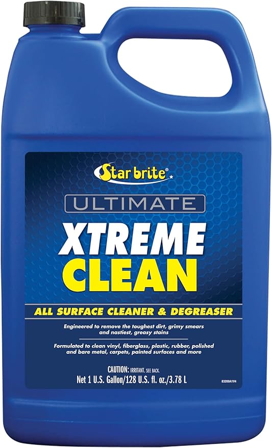 STAR BRITE Ultimate Xtreme Clean - High-Performance All-Surface Cleaner Degreaser, Ideal for Aluminum, Fiberglass, Plastic, Chrome, Stainless, Leather, and Rubber Surfaces