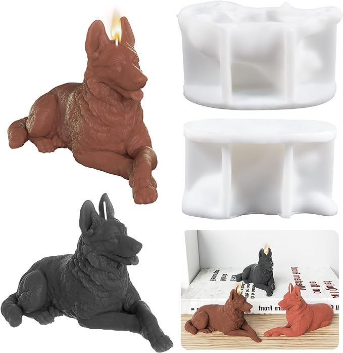 3D Dog Soap & Candle Mold - Silicone 3D Molds for Candy & Home Decor - Resin Casting & Making Molds