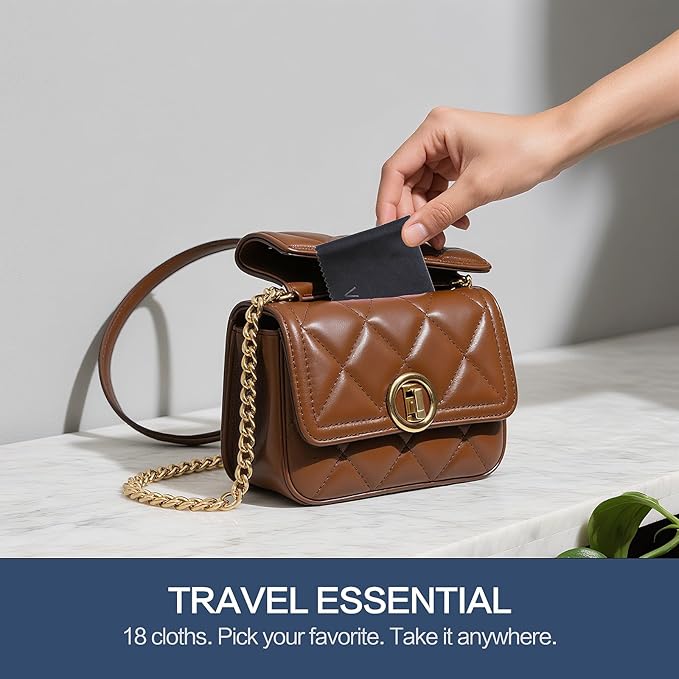 Vemeiss 18 Pack Microfiber Cleaning Cloths, Eyeglasses Cleaner Wipes, Lens Wipes for Sunglasses Camera Lenses Cell Phones Laptops and More (Color 2)