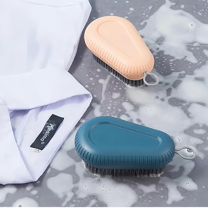 Laundry Brush,Scrub Brush,Easy to Grip Household Cleaning Brushes,Quality Soft Laundry Clothes Shoes Scrubbing Brush (Gray)