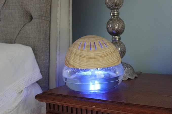 EcoGecko Sea Breeze Water Air Revitalizer, Air Washer, Air Freshener, Room Aromatizer, Aroma and Essential Oil Diffuser with 30ML Sea Breeze Oil for Home, Office, Air Purifier with Night Light