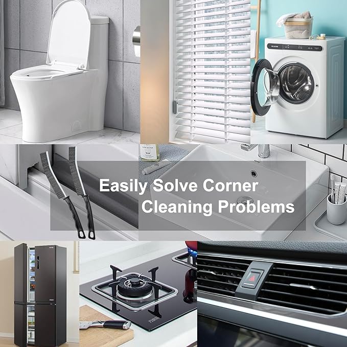 Crevice Cleaning Brush, Multifunctional Hard-Bristled Gap Scrub Brush, 2025 New Multifunctional Gap Cleaning Brush Tool, Dead Corners Brushes for Bathroom Kitchen Tiles Window Door Slots, 3pcs