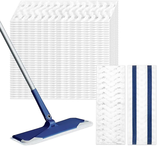 50 Count Sweeping Pads for Bona Flat Mop Disposable Heavy Duty Mop Pad 17 * 5 Inch Dry Mop Refill Multi-Surface Floor Cleaner Pads Refill XL Microfiber Mop Replacement