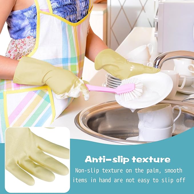 36 Pair Reusable Household Gloves Long Rubber Dishwashing Gloves Kitchen Cleaning for Dishes Clean Gardening