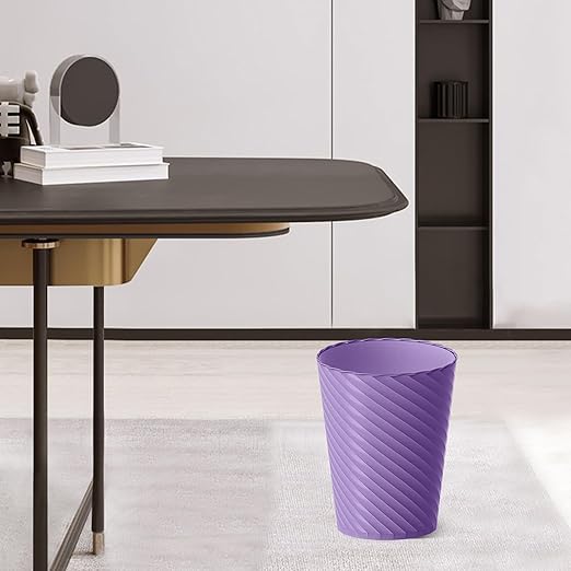 Bathroom Trash Can, 3 Pack 1.8 Gallons Small Trash Can with Trash Bags, Bathroom Garbage Can, Plastic Trash Bin, Round Waste Basket for Bedroom, Office, Compact Space (Pink Purple Green)