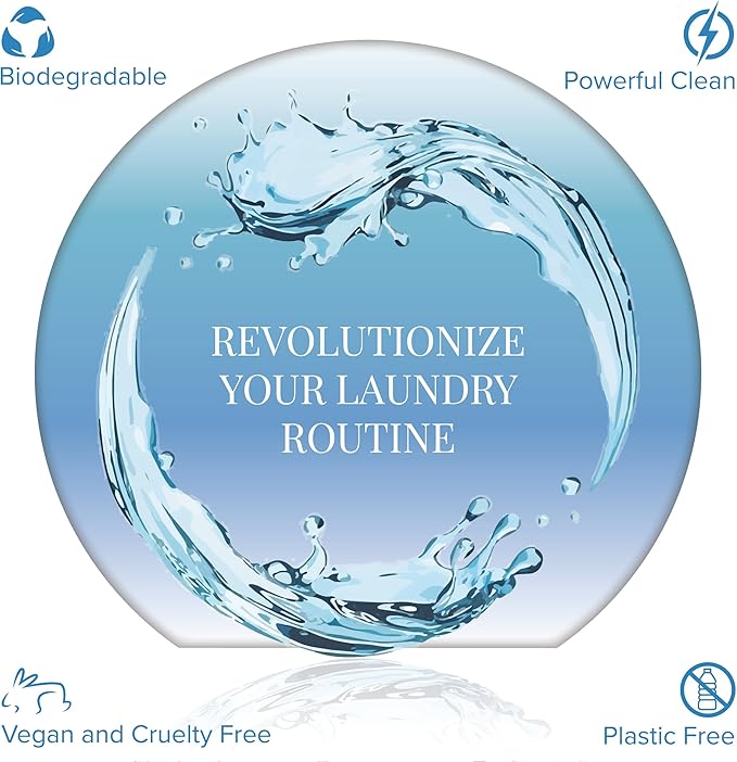 Pursonic Eco Laundry Detergent Sheets - 30 Sheet (60 Loads) Natural Zero Plastic Laundry Sheets with Powerful Cleaning Power - Travel Essentials, Quick-Dissolving & Mess-Free (Fresh Linen)