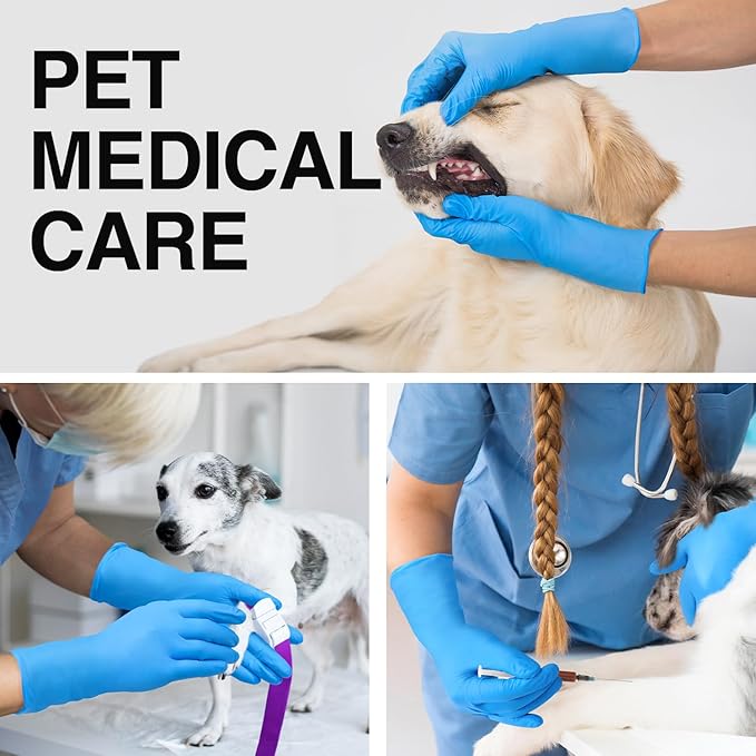 Schneider Nitrile Exam Gloves, Extended 12 Inches Cuff, Medium, 4 mil, 1000-ct Box, Gloves Disposable Latex Free, Powder Free for Medical, Food Prep, Cleaning, Cooking, Blue