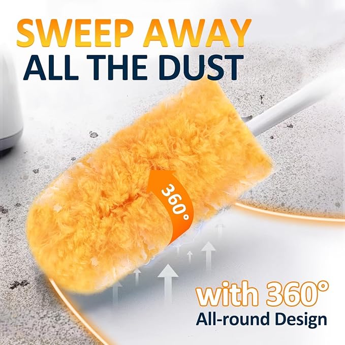 Multi Surface Duster Refills, 360-Degree Heavy Duty, 100 Count, Compatible with Swiffer Dusters