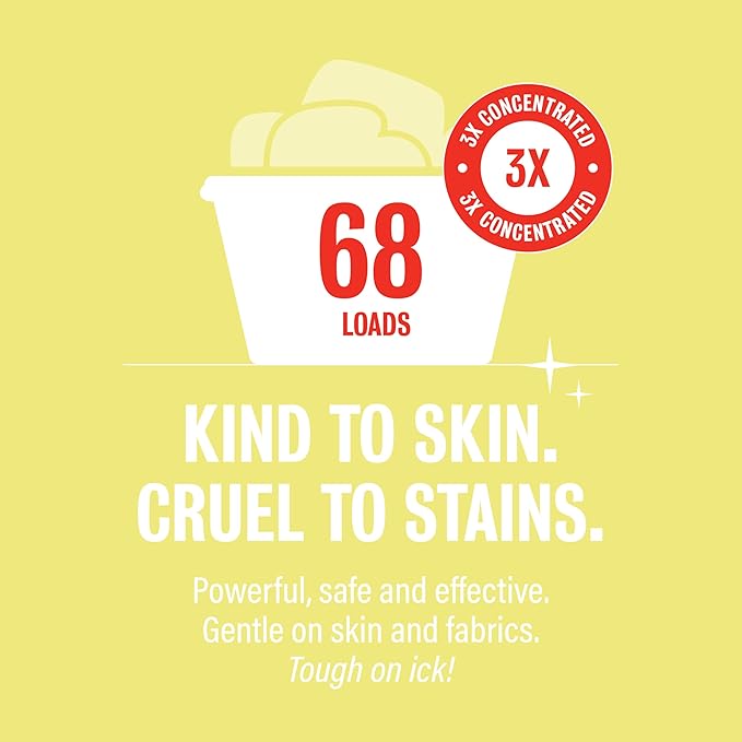 Rebel Green Organic Laundry Detergent - Natural Laundry Soap - Liquid Laundry Detergent with Dispenser Cup - Gentle Laundry Detergent - Fresh Peppermint & Lemon Scent - (68 Load Bottles, 2 Pack)