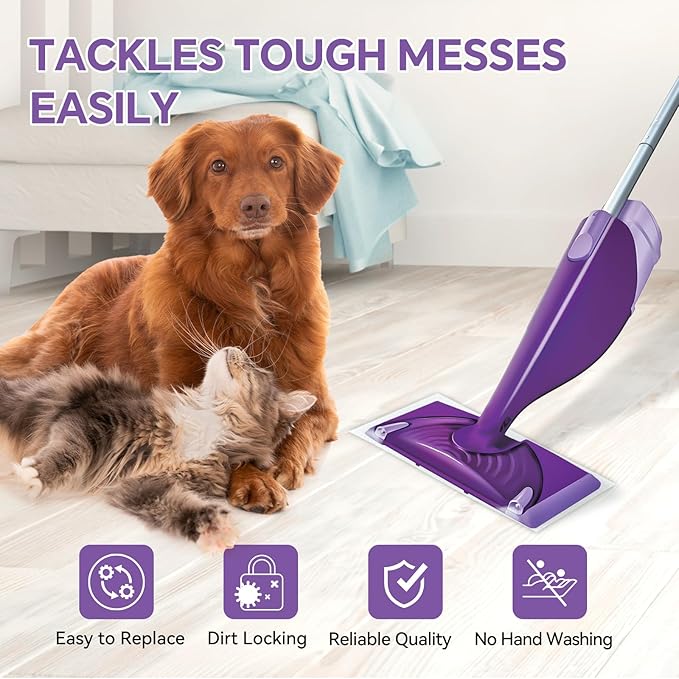 40 Count Wetjet Pads Refills for Swiffer Wet Jet，Disposable Wet Jet Mopping Pads，All Purpose Multi Surface Spray Mop Pads Refills for Hardwood Floor Cleaning，Thickness&Absorbent