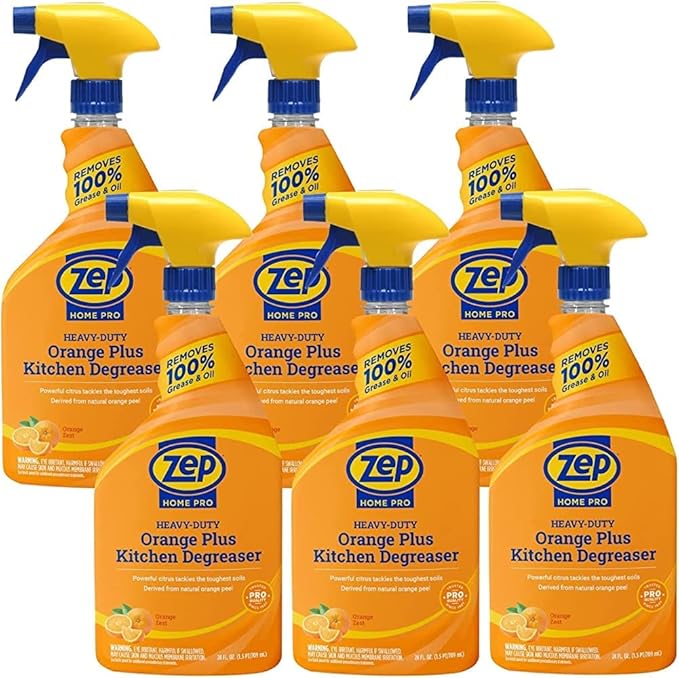 Zep Home Pro Orange Plus Kitchen Degreaser - 24 Fl. Oz. - R49506 - Pro Trusted Cleaning Power: Now in Refreshing Scents and Family Friendly Formulas (1)