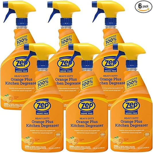 Zep Home Pro Orange Plus Kitchen Degreaser - 24 Fl. Oz. - R49506 - Pro Trusted Cleaning Power: Now in Refreshing Scents & Family Friendly Formulas (6)…