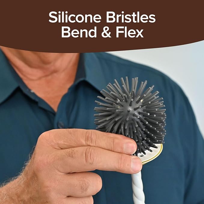 Horsepower Unicorn Gold Edition Motorized Toilet Brush w/Longer Run Time, Powerful Spinning Action, 360° Cleaning, Flexible Silicone Bristles, Eliminate Stains & Residue, No Scrubbing, Rechargeable