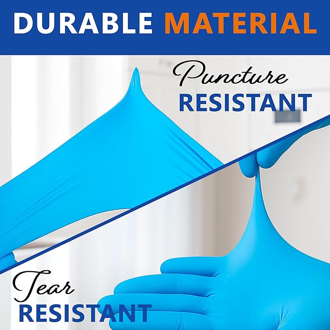 Nitrile Gloves Disposable Powder Free, Latex Free - Protective Gloves for Multi Use, Cooking, Cleaning 100-1000