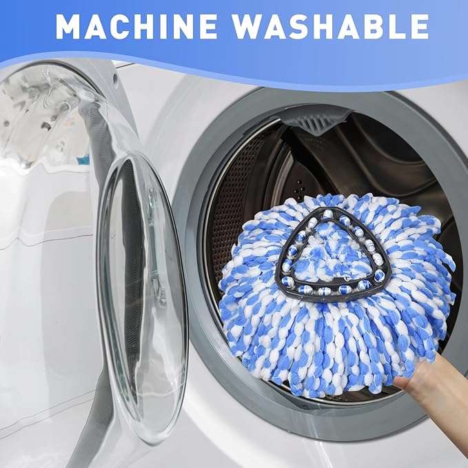 6 Pack Mop Replace Head Compatible with O Cedar Mop 2-Tank RinseClean, Spin Mop Refills, Microfiber mop Head Replacement, Deep Cleaning and Machine Washable