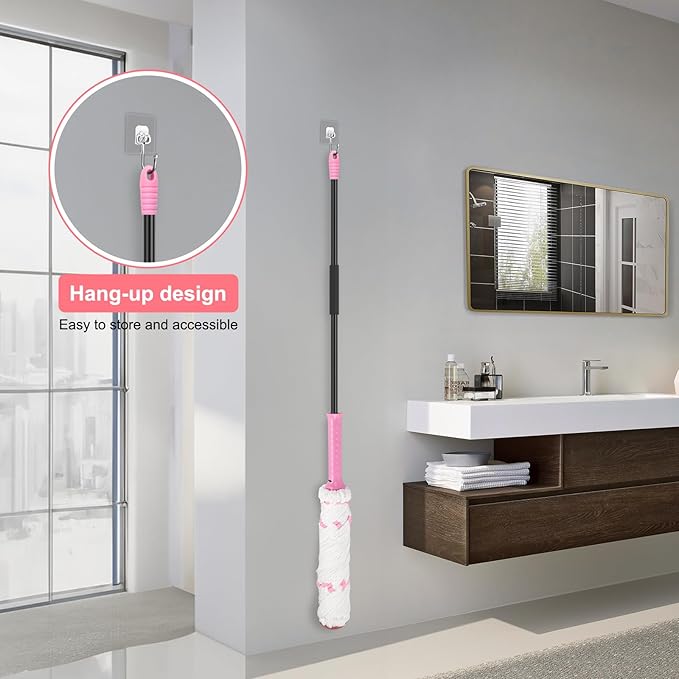 KeFanta Self Wringing Twist Mops for Floor Cleaning, Microfiber Floor Mop with Wringer, 57 " Long Handle Easy Wringing Mop for Hardwood Commercial Household Clean