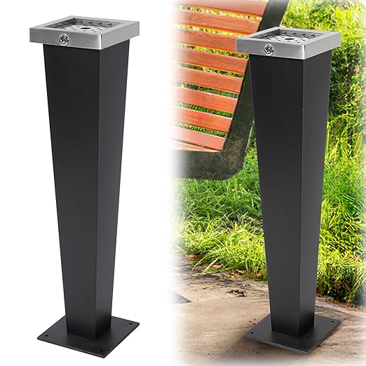 Commercial Trash Receptacle Outdoor, Standing Trash Can with Lock Design, Large Capacity Inner Bucket, Metal Trash Bin for Porch Patio Yard Driveway Backyard Office