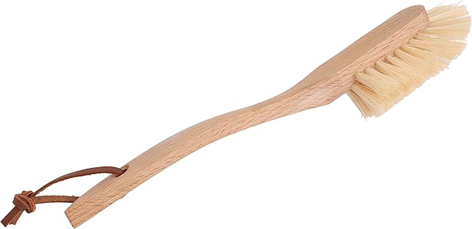 Redecker Tampico Fiber Dish Brush with Oiled Beechwood Handle, Set of 2, 10-3/8-Inches