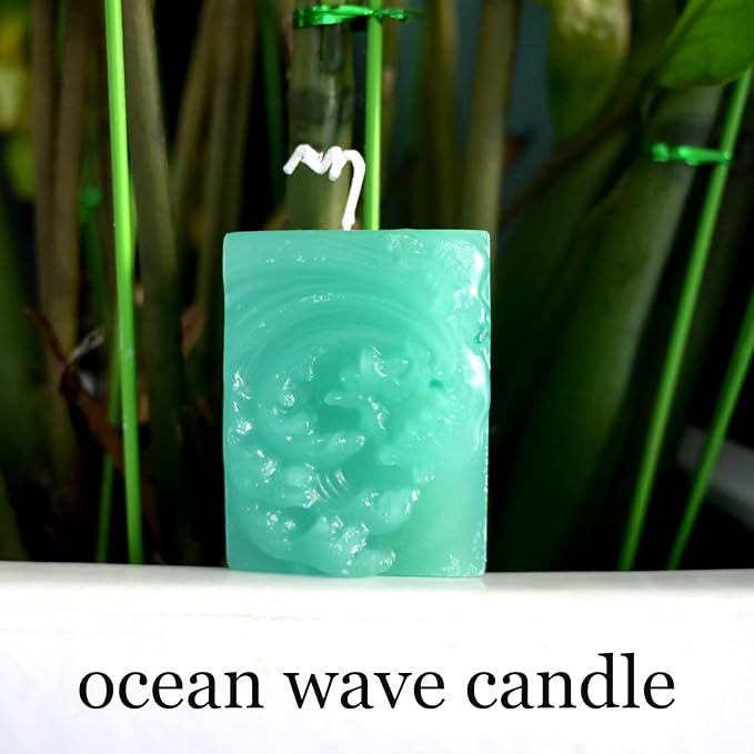 Ocean Wave Soap Molds, Sea Wave Silicone Soap Molds for Rectangle Nautical Wave Swirls Pattern Soap DIY Homemade Craft Soap Candle Making